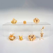 7pc Bunny Motif Figurine Set