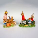 Pair of Royal Doulton Bunnykins Gardening Themed Figures