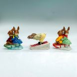 3pc Royal Doulton Bunnykins Figurines, Winter Fun