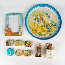 10pc Peter Rabbit Tray, Frame, Stuffed Toys, & Trinket Boxes