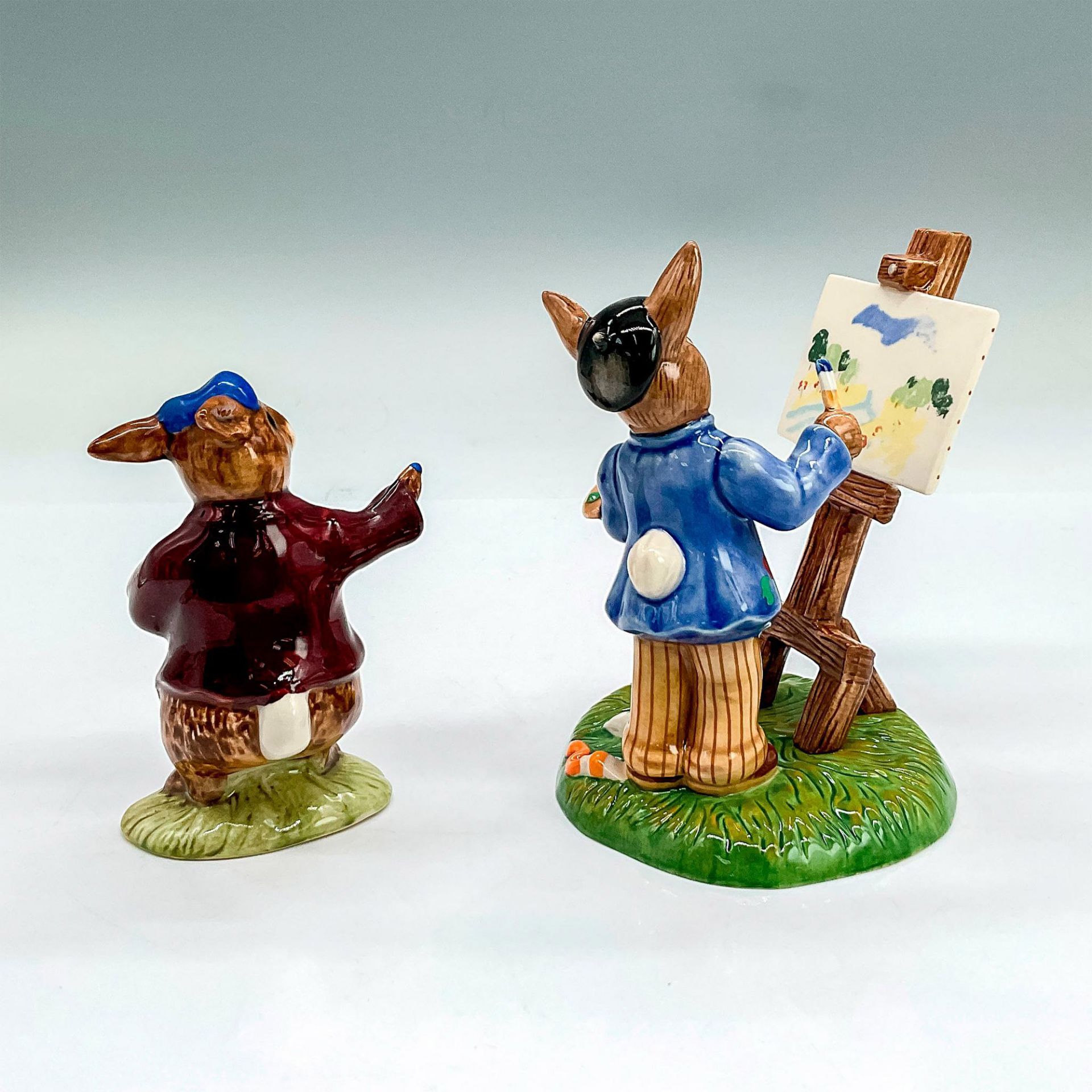 2pc Royal Doulton Bunnykins Figurines, Artists - Image 2 of 3