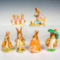 6pc Beswick Beatrix Potter Bunny Figures