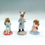 3pc Royal Doulton Bunnykins Figurines, Bedtime