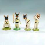 4pc Royal Doulton Bunnykins Figurines, Cricket Players