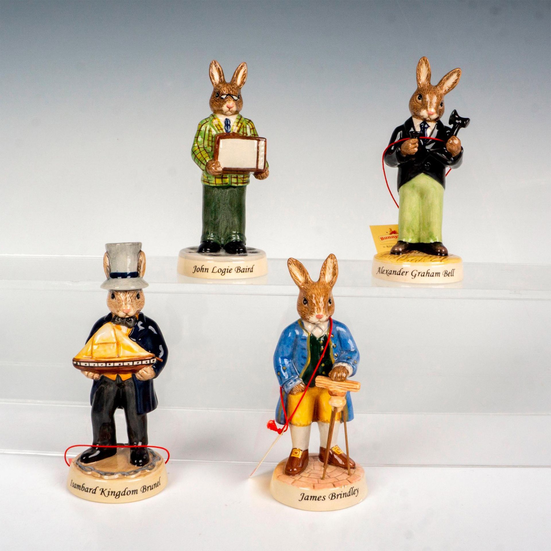 4pc Royal Doulton Inventors Series Bunnykins Figures