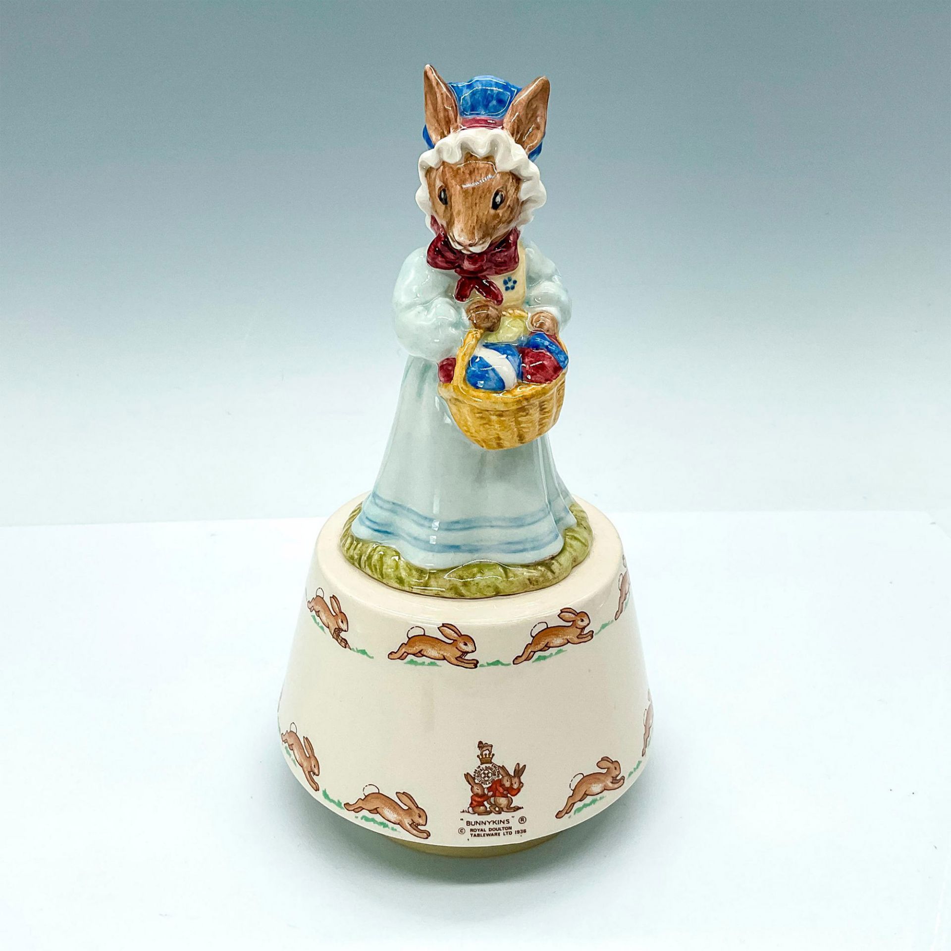 Royal Doulton Bunnykins Music Box, Mother with Easter Eggs