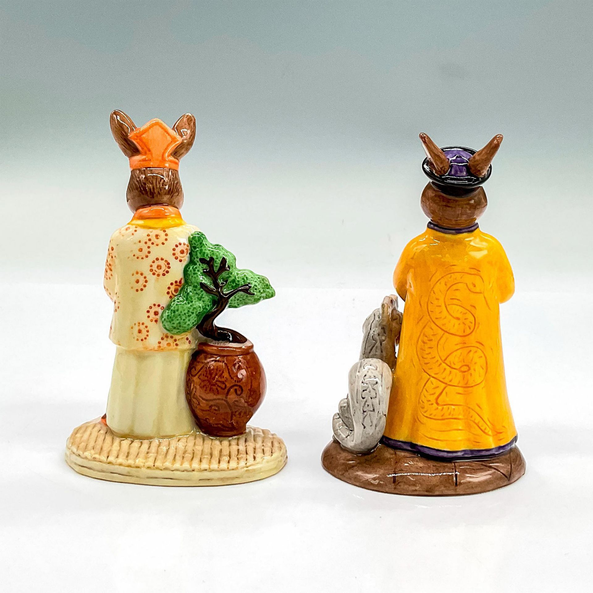2pc Royal Doulton Bunnykins Figurines, Samurai + Mandarin - Image 2 of 3