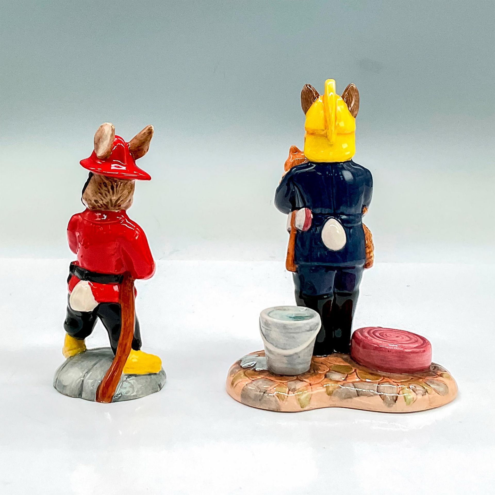 2pc Royal Doulton Bunnykins Figurines, Firemen - Image 2 of 3