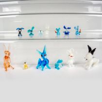 13pc Murano Art Glass Animal Mini Figurine Set