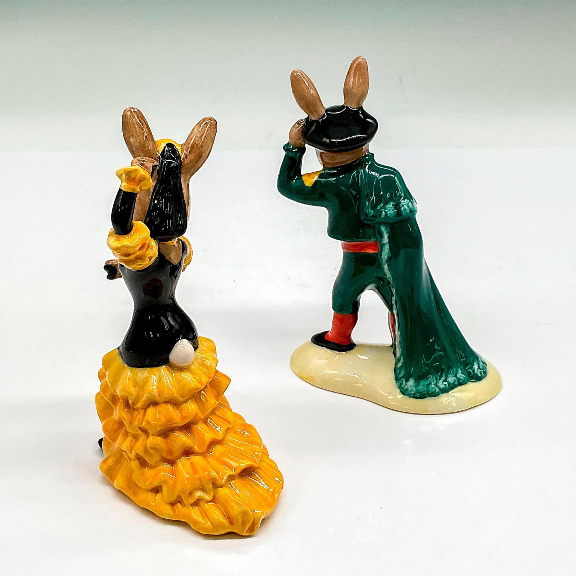 2pc Royal Doulton Bunnykins Porcelain Figurine, Flamenco duo - Image 2 of 3