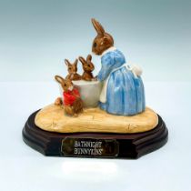 2pc Royal Doulton Bunnykins Tableau with Base, Bath Night Bunnykins DB241