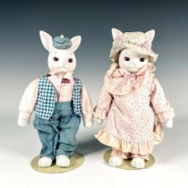 Pair of Russ Berrie Porcelain Dolls Belinda and Barton