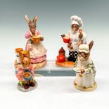 4pc Royal Doulton Bunnykins Figurines, In the Kitchen