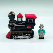 Porcelain Miniature Hinged Box, Train
