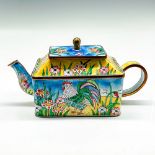 Kevin Chen Enameled Figurine, Miniature Teapot