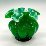 Vintage Fenton Green Melon Vase