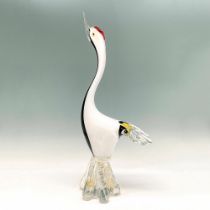 Art Glass Sculpture, Red Crowned Crane