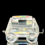 Swarovski Silver Crystal Figurine, Tipping Wagon