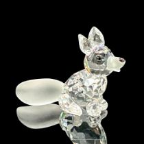 Swarovski Silver Crystal Figurine, Mini Fox Sitting