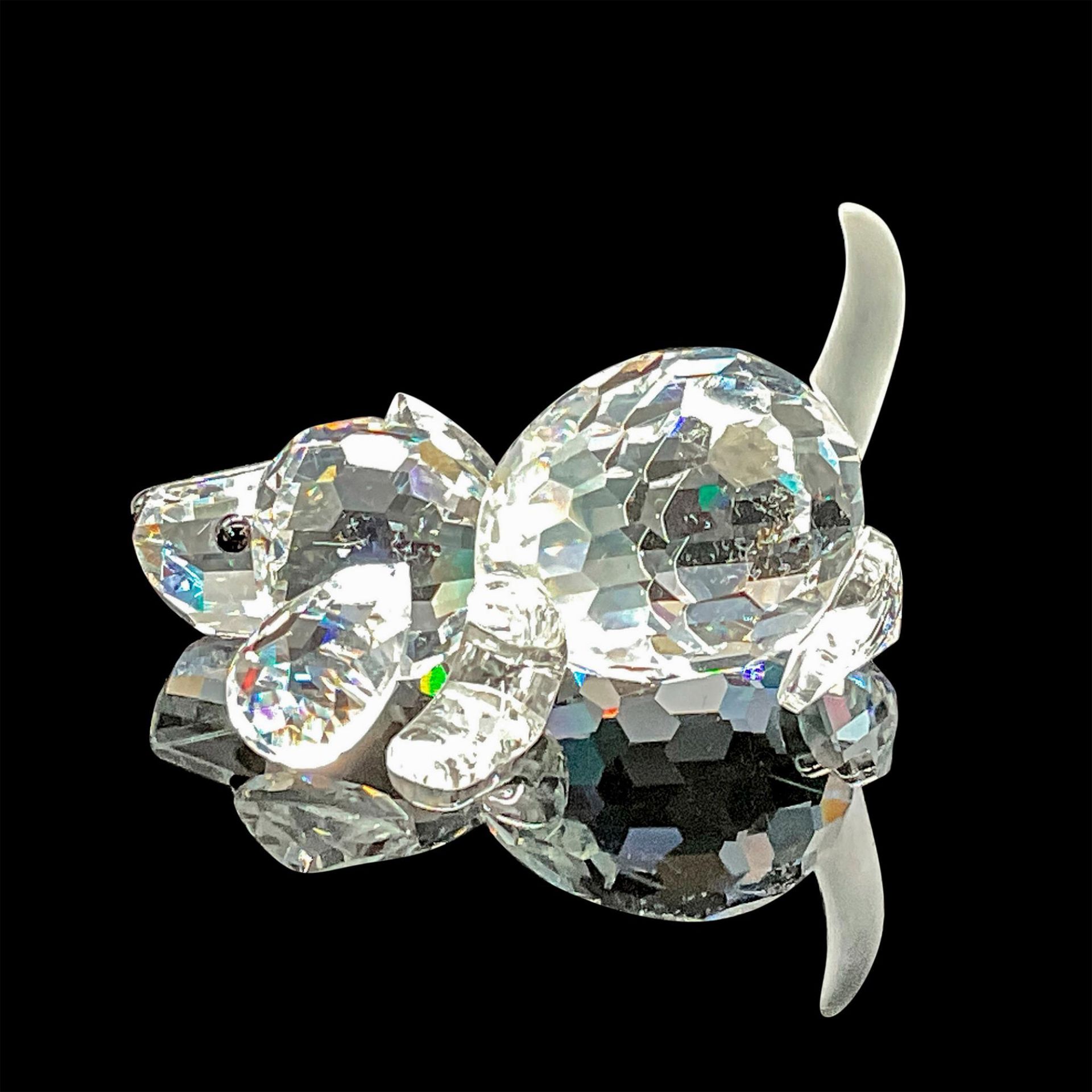 Swarovski Silver Crystal Figurine, Beagle Puppy Playing - Image 2 of 3