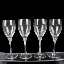 4pc Gorham Crystal Wine Glasses, Jolie Pattern