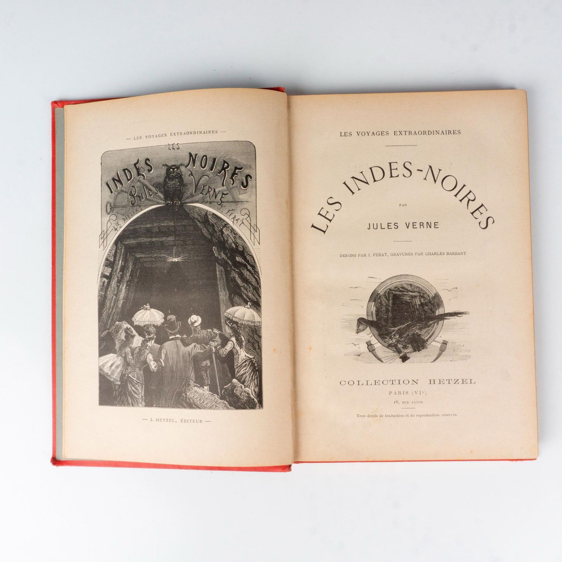 Jules Verne, Les Indes Noires, Aux Feuilles d'Acanthe - Image 3 of 3