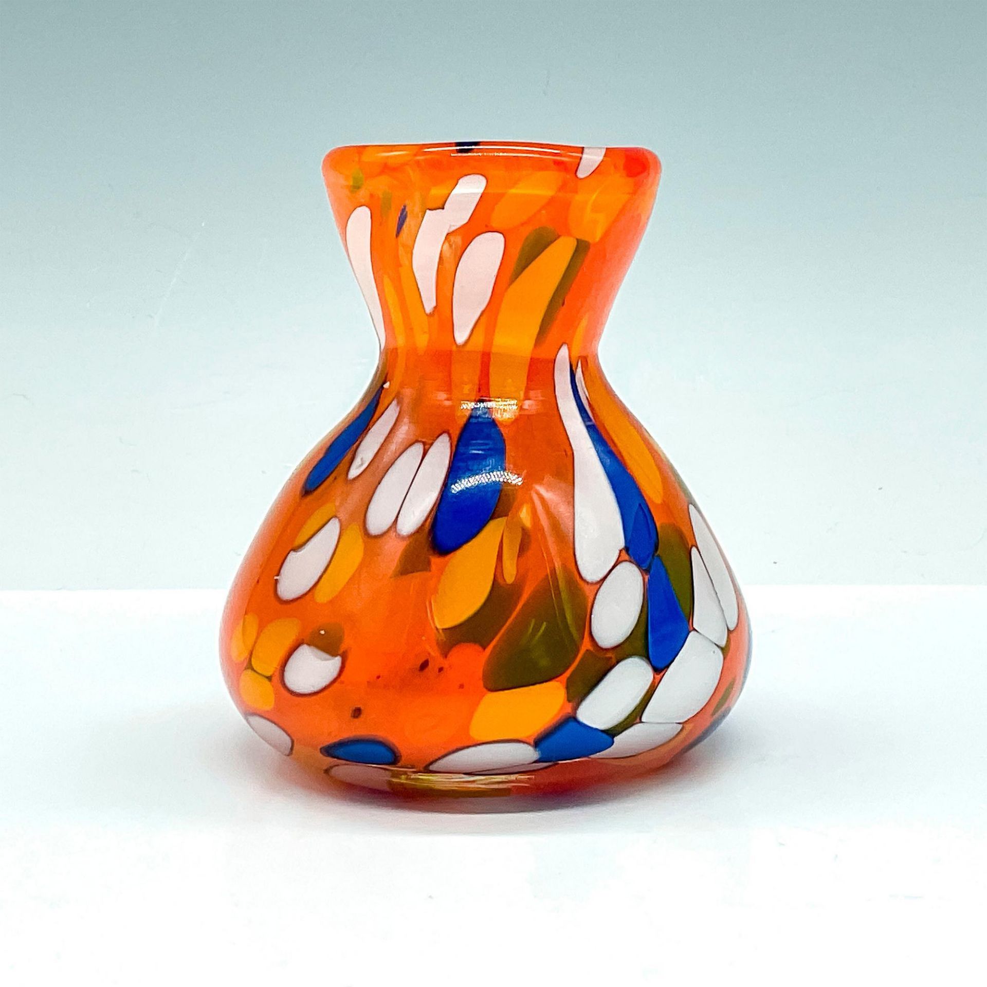 Splatter Glass Vase, Signed by Artist - Bild 2 aus 3