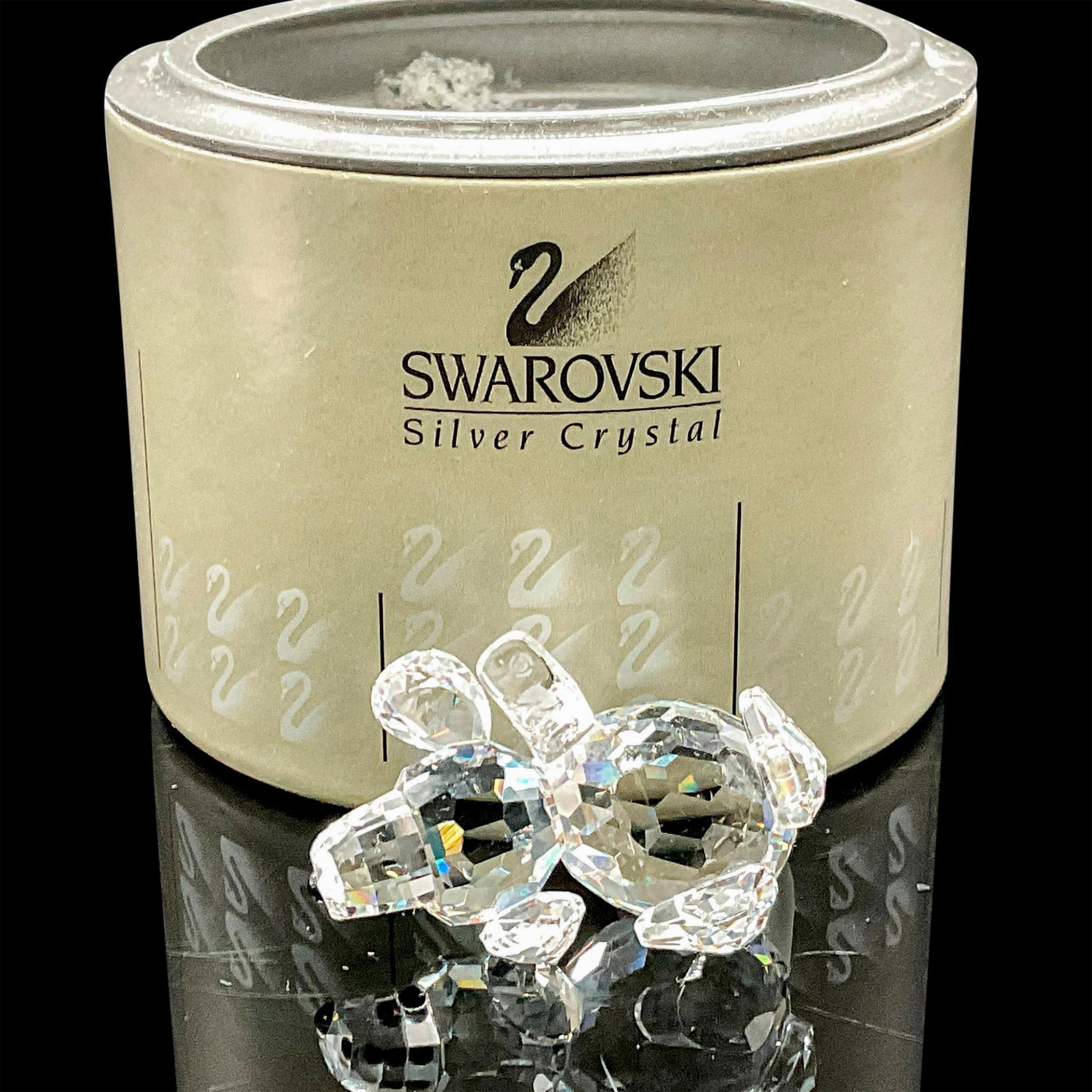 Swarovski Silver Crystal Figurine, Beagle Puppy Playing - Image 3 of 3