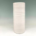 Frankoma Redware Ribbed Pottery Vase