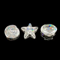 3pc Swarovski Crystal Figurine, Starfish, Top Shell, Scallop
