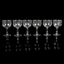 6pc Set of Monogrammed Glasses, Letter F