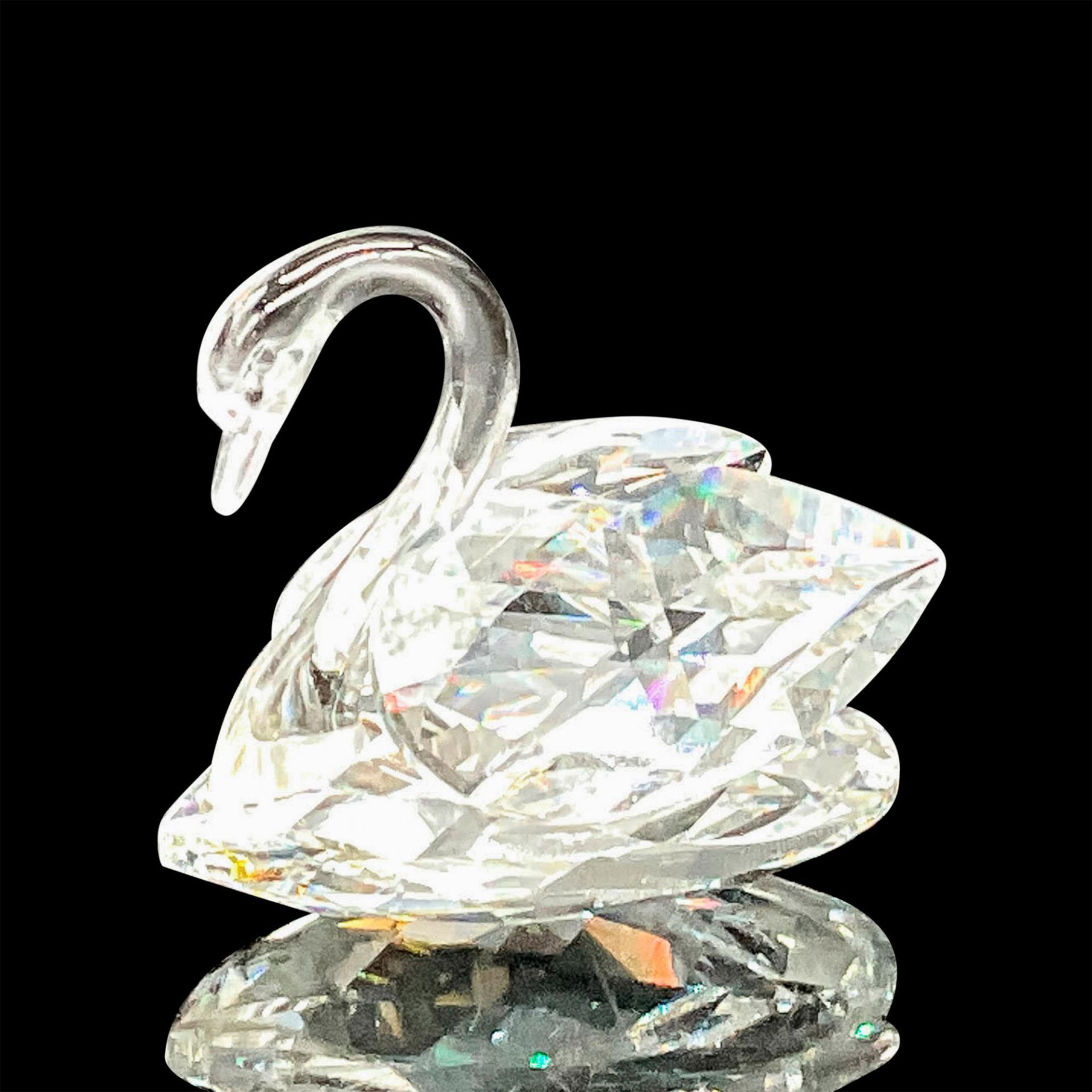 Swarovski Silver Crystal Figurine, Swan Medium