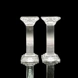 2pc Shannon Crystal 9-Inch-Tall Pillar Candle Holders