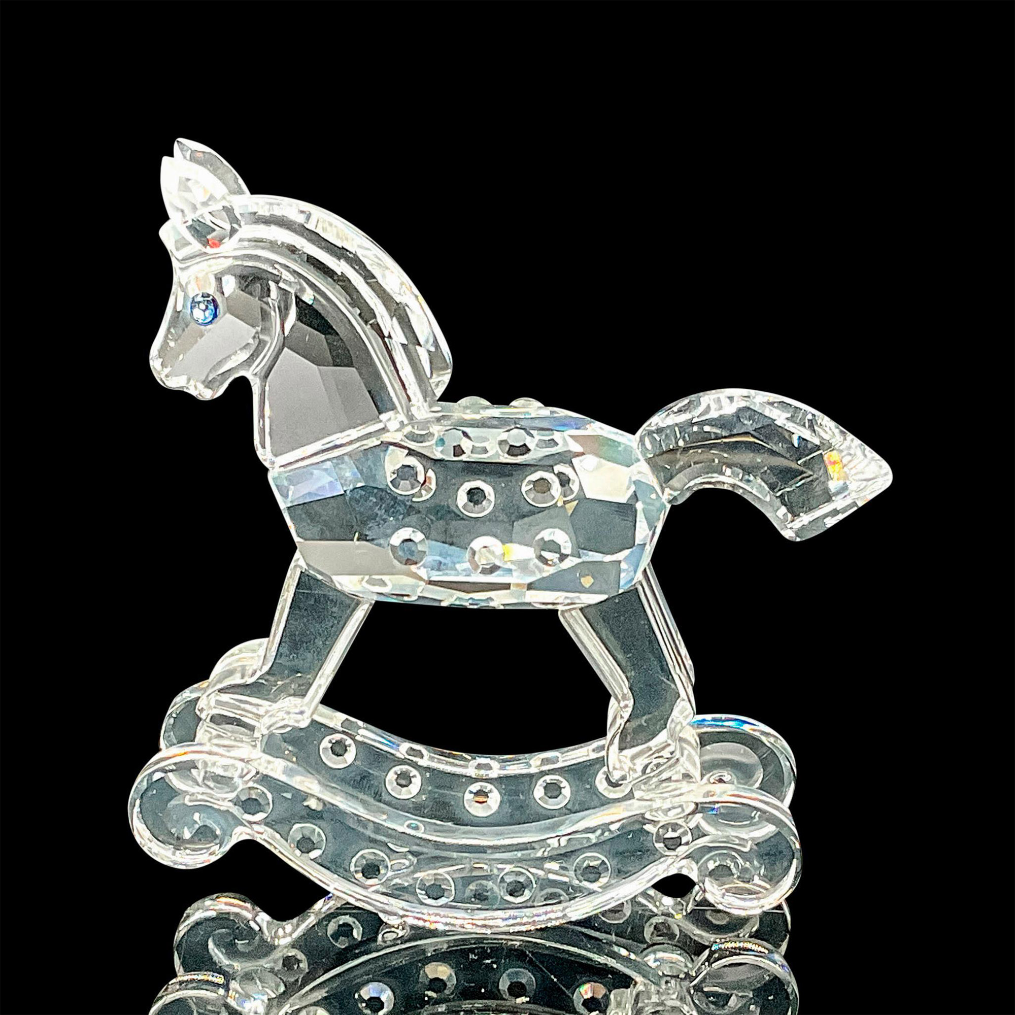 Swarovski Silver Crystal Figurine, Rocking Horse - Bild 2 aus 3