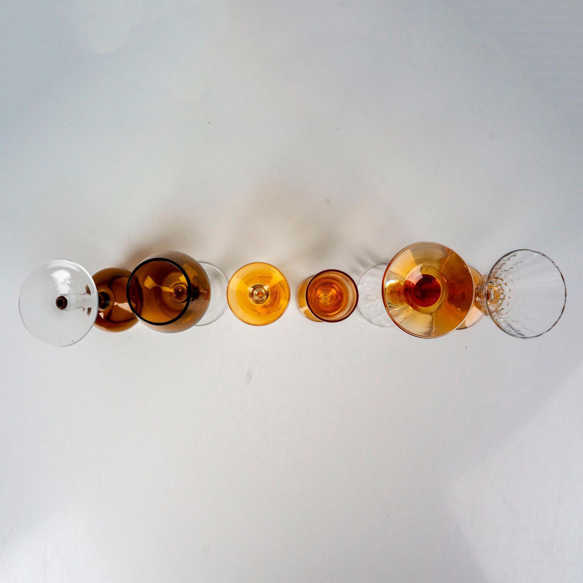 6pc Cordial Glasses, Shades of Amber - Image 2 of 2