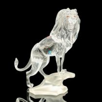 Swarovski Crystal Figurine, Lion Standing on Rock