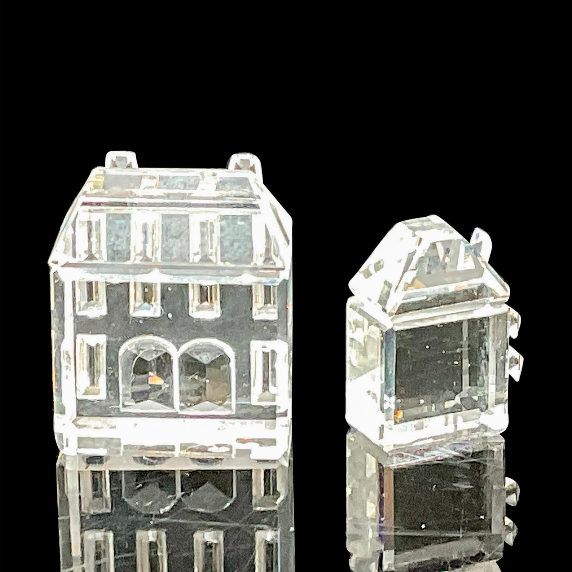 Swarovski Silver Crystal Figurines, City Houses - Image 2 of 3