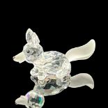 Swarovski Silver Crystal Figurine, Mini Fox Running