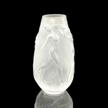 Lalique Crystal Vase, Nymphes