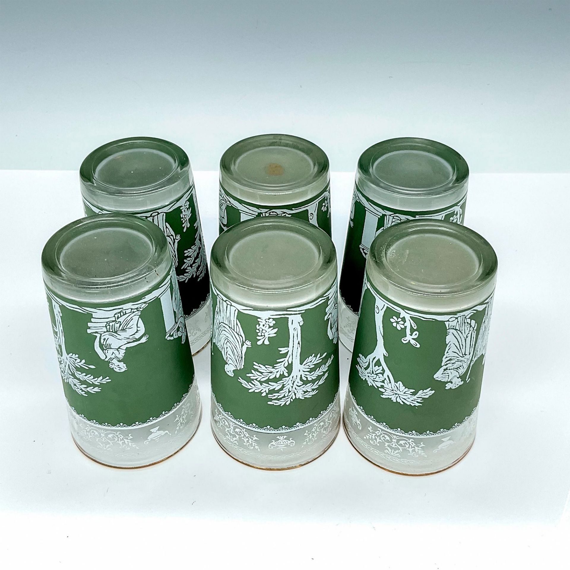 6pc Jeanette Juice Glasses, Hellenic Green - Image 3 of 3