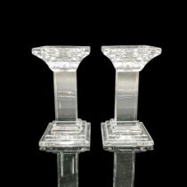 2pc Shannon Crystal 7-Inch-Tall Pillar Candle Holders