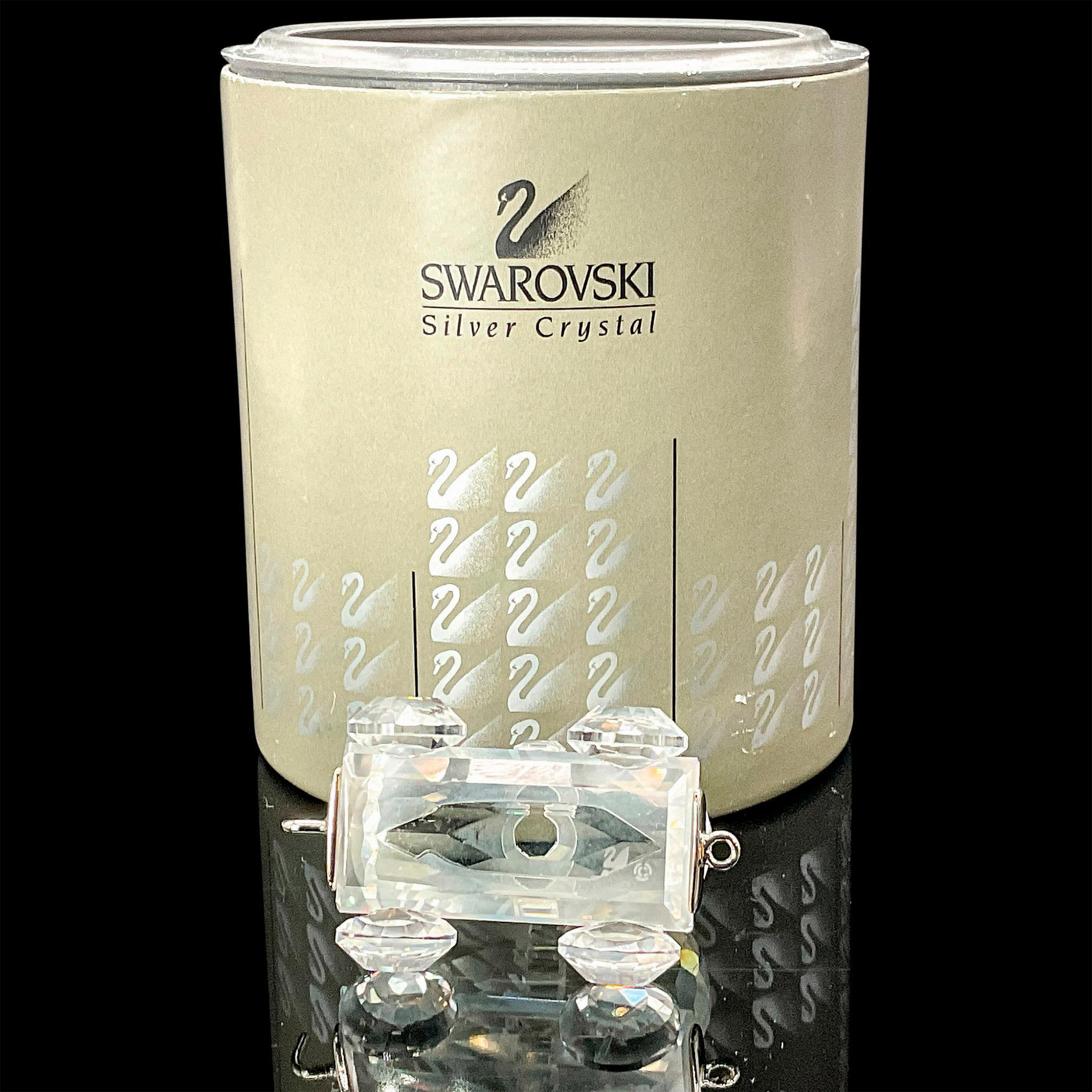 Swarovski Silver Crystal Figurine, Tender Wagon - Bild 3 aus 3