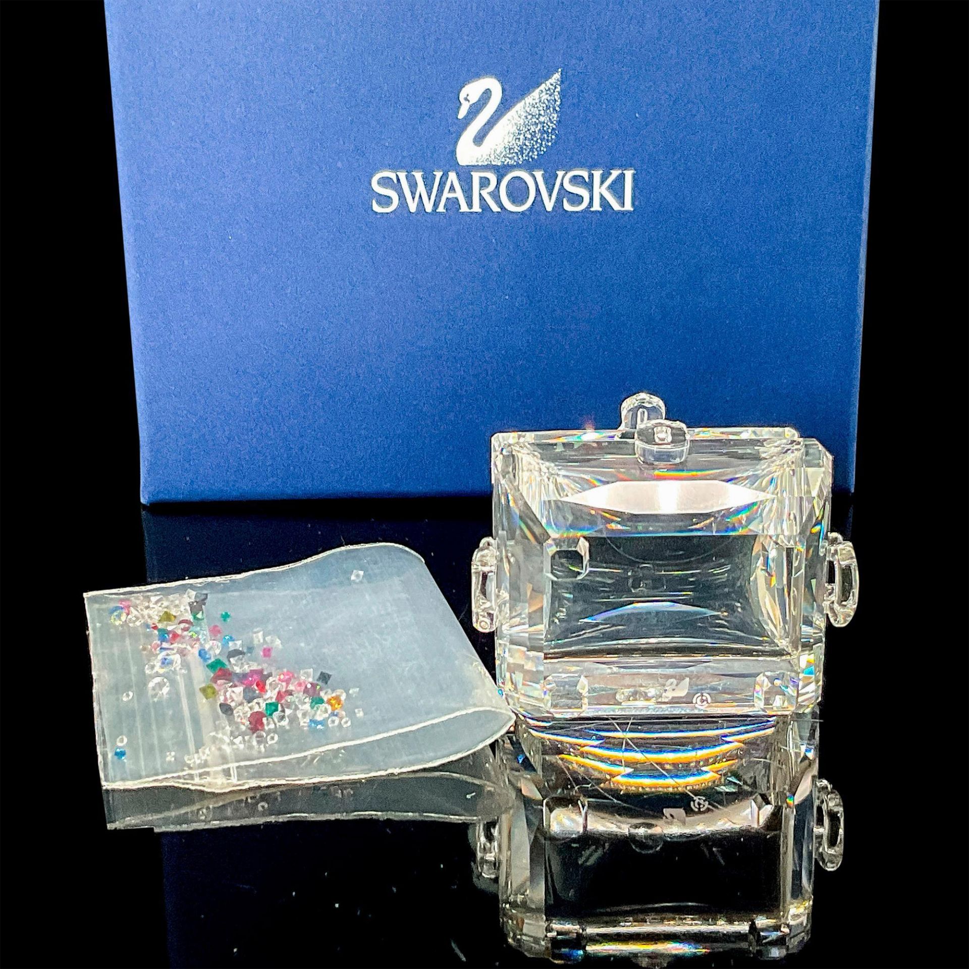 Swarovski Crystal Figurine, Treasure Chest w/Colored Stones - Bild 3 aus 3