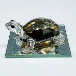 Swarovski SCS Crystal Figurine, Tortoise Teak and Base