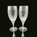 2pc Gorham Crystal Water Goblets, Jolie