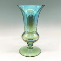 Art Glass Gradient Colored Footed Vase