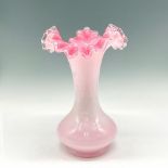Vintage Fenton Rose Crest Vase