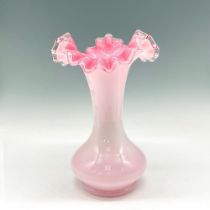 Vintage Fenton Rose Crest Vase