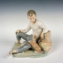 Boy With Dog 1004755 - Lladro Porcelain Figurine