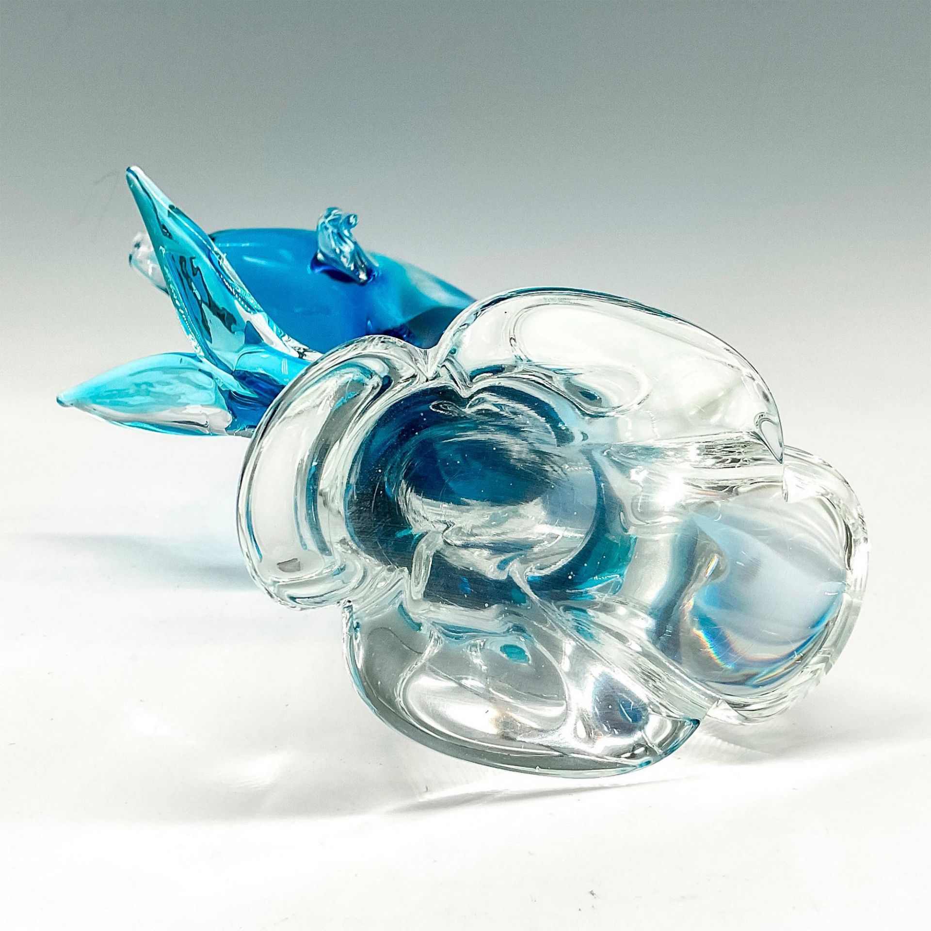 Murano Style Art Glass Blue Dolphin Sculpture - Bild 3 aus 3